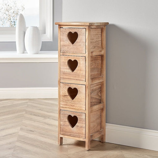 Hartsmere Tall Storage Drawers with Heart Handles