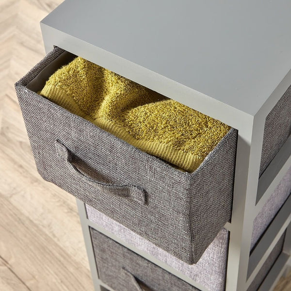 Metro 3 Drawer Grey Storage Tower