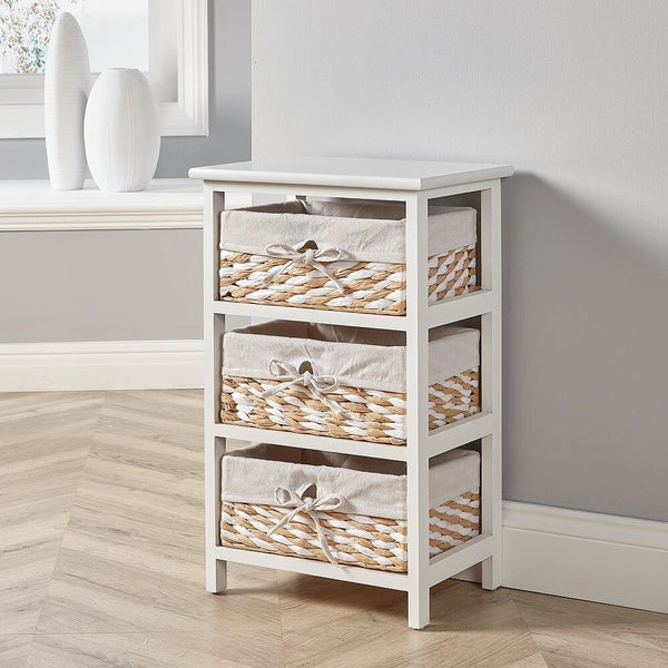 Norfolk 3 Wicker Basket Storage Drawers