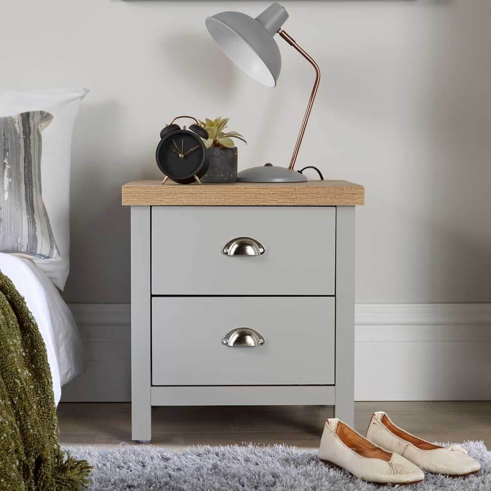 Avon Bedside Table with 2 Drawers