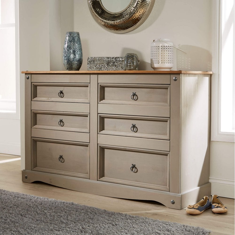 Corona Pine Chest of 6 Drawers