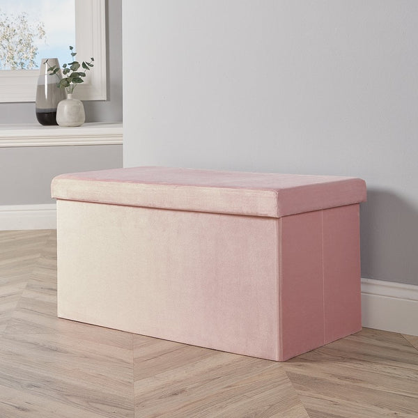Sofia Velvet Rectangular Storage Ottoman