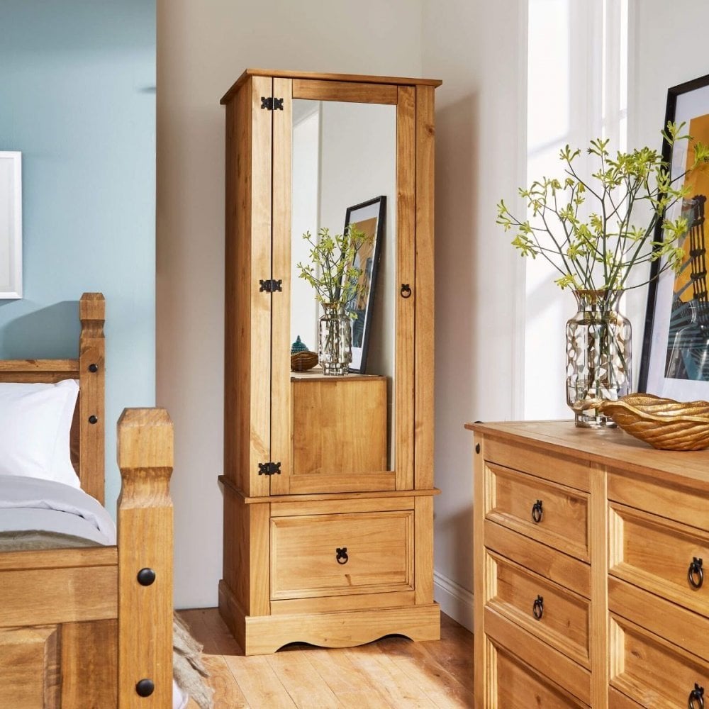 Corona Mirrored 1 Door Wardrobe