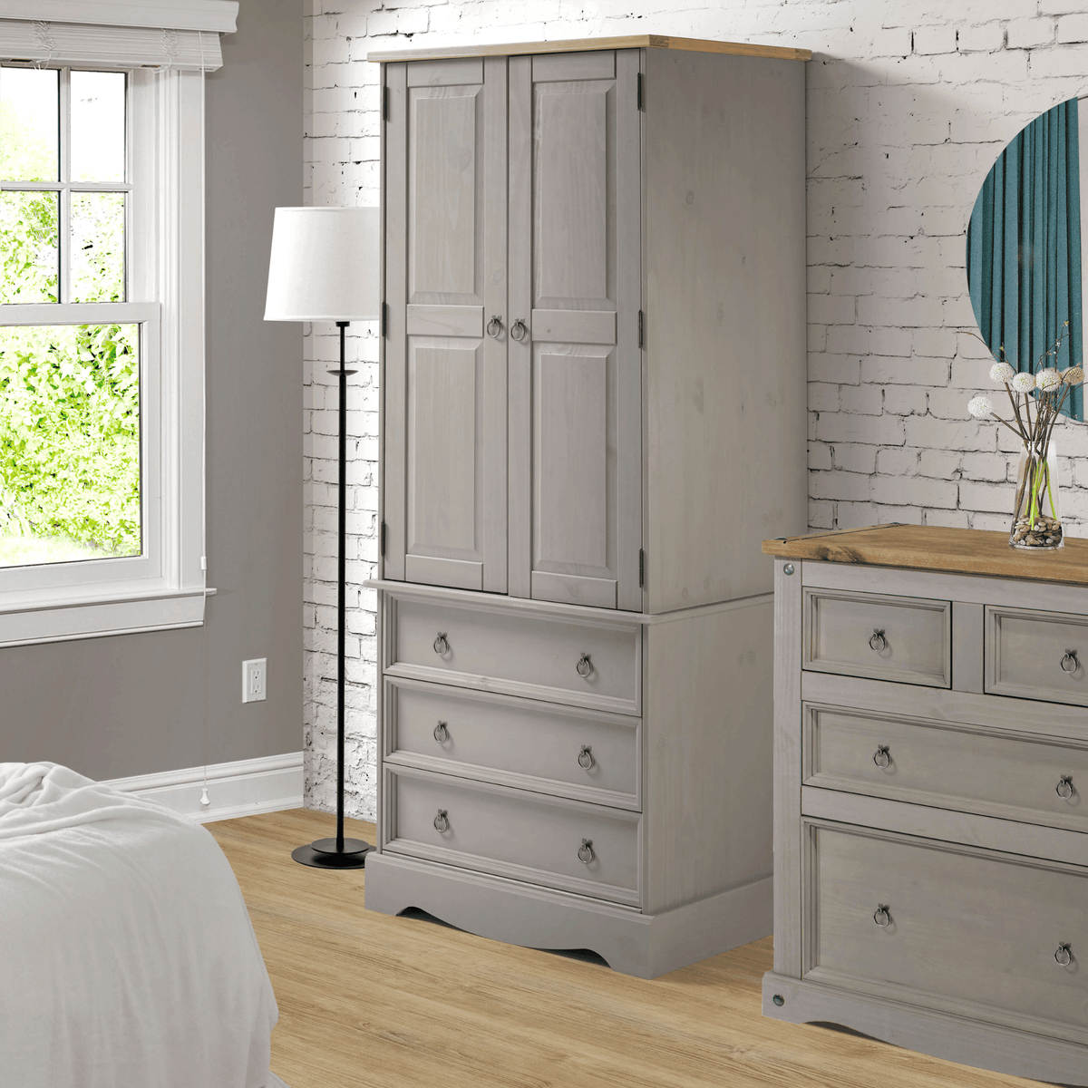 Corona 2 Door 3 Drawer Wardrobe