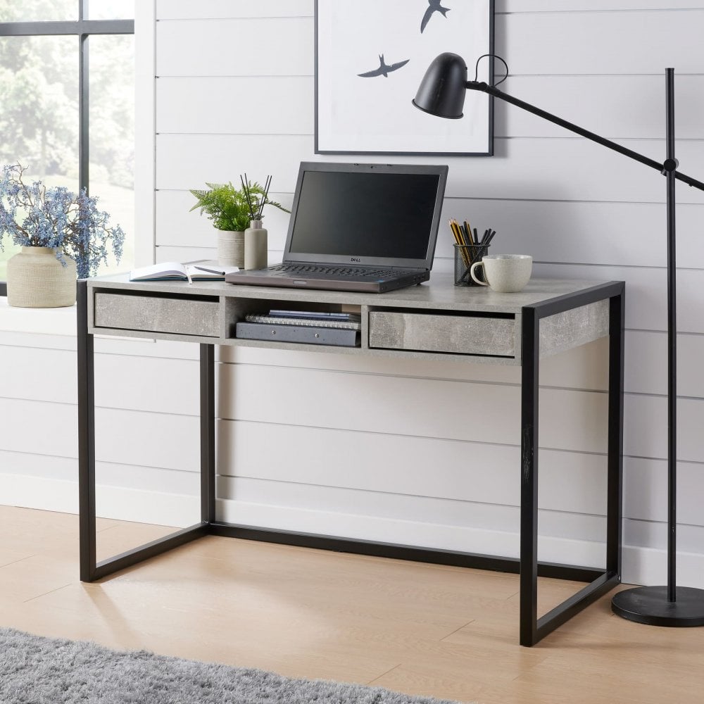 Toronto Metal Desk with 2 Storage Drawers