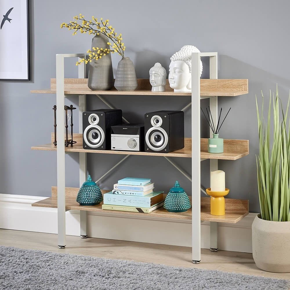Urban 3 Tier Wide Bookcase