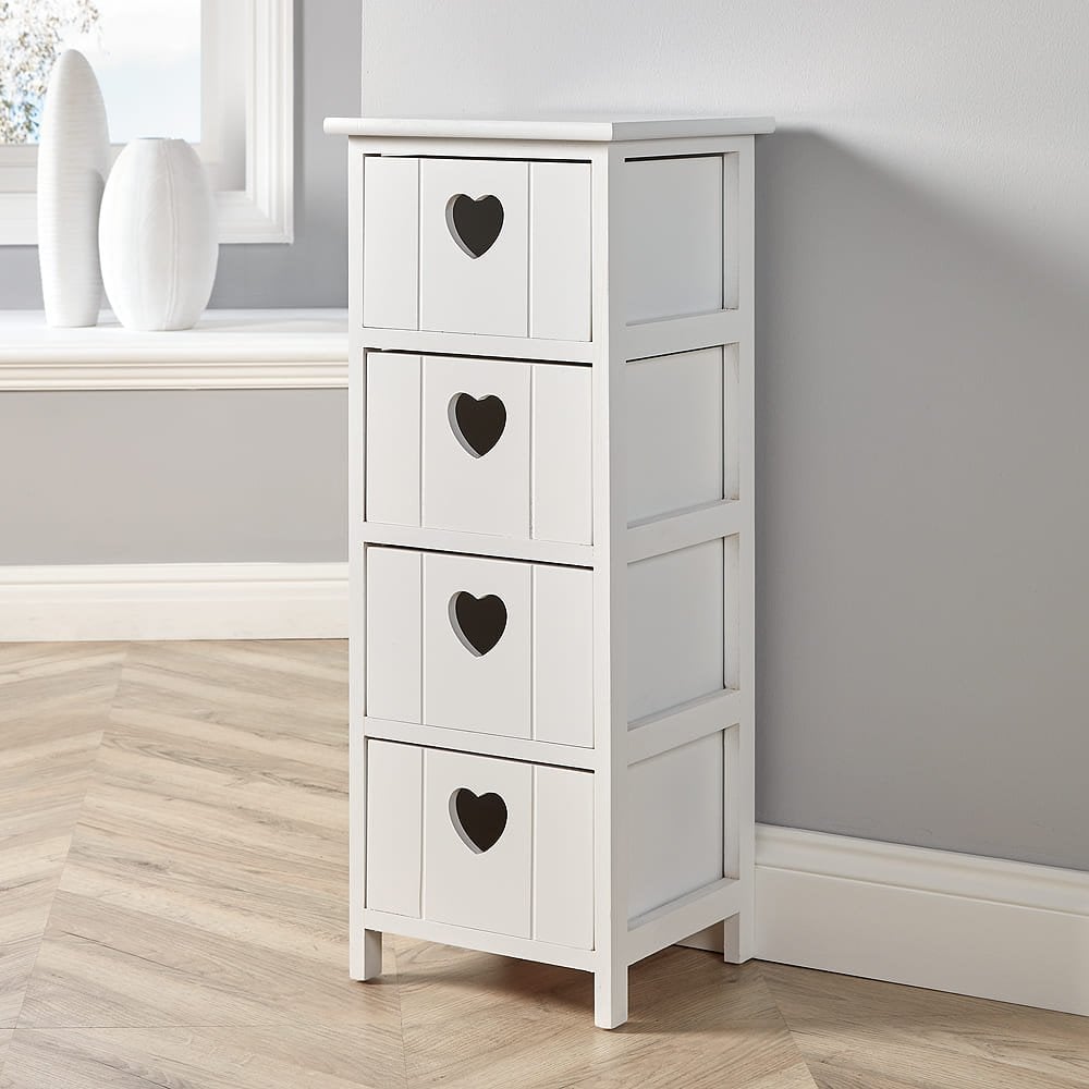 Lovestack 4 Heart Handle Storage Drawers