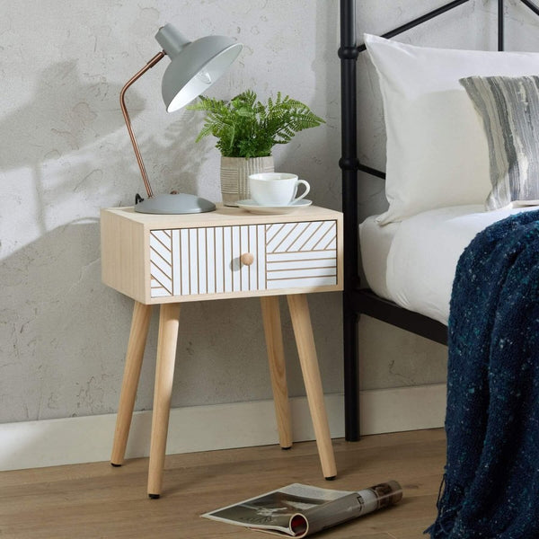 Romford 1 Drawers Bedside Table