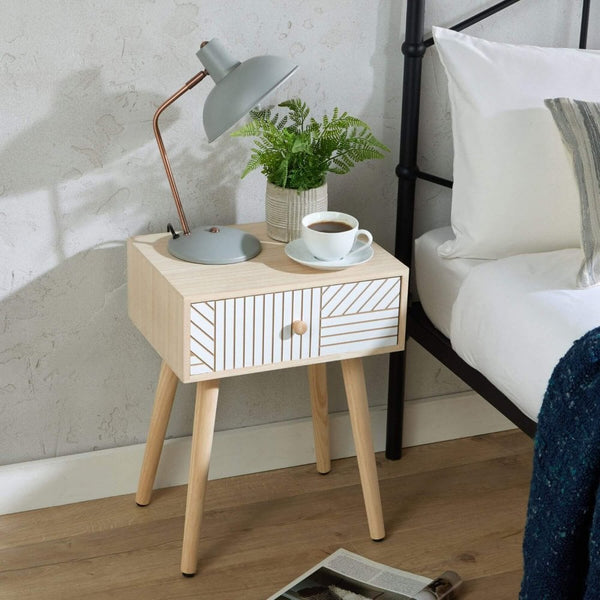 Romford 1 Drawers Bedside Table