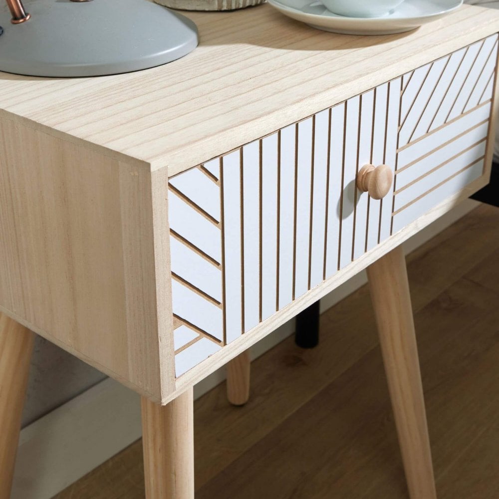 Romford 1 Drawers Bedside Table