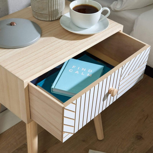 Romford 1 Drawers Bedside Table