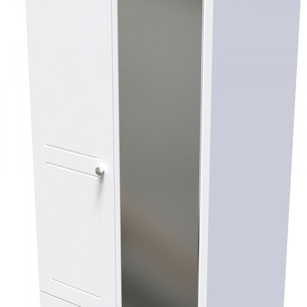 Mila 2 Door & 2 Drawer Mirrored Wardrobe