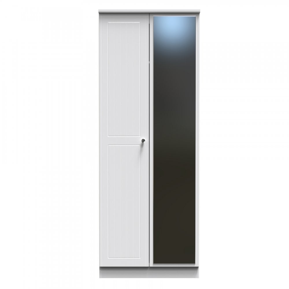 Mila 2 Door Mirrored Wardrobe