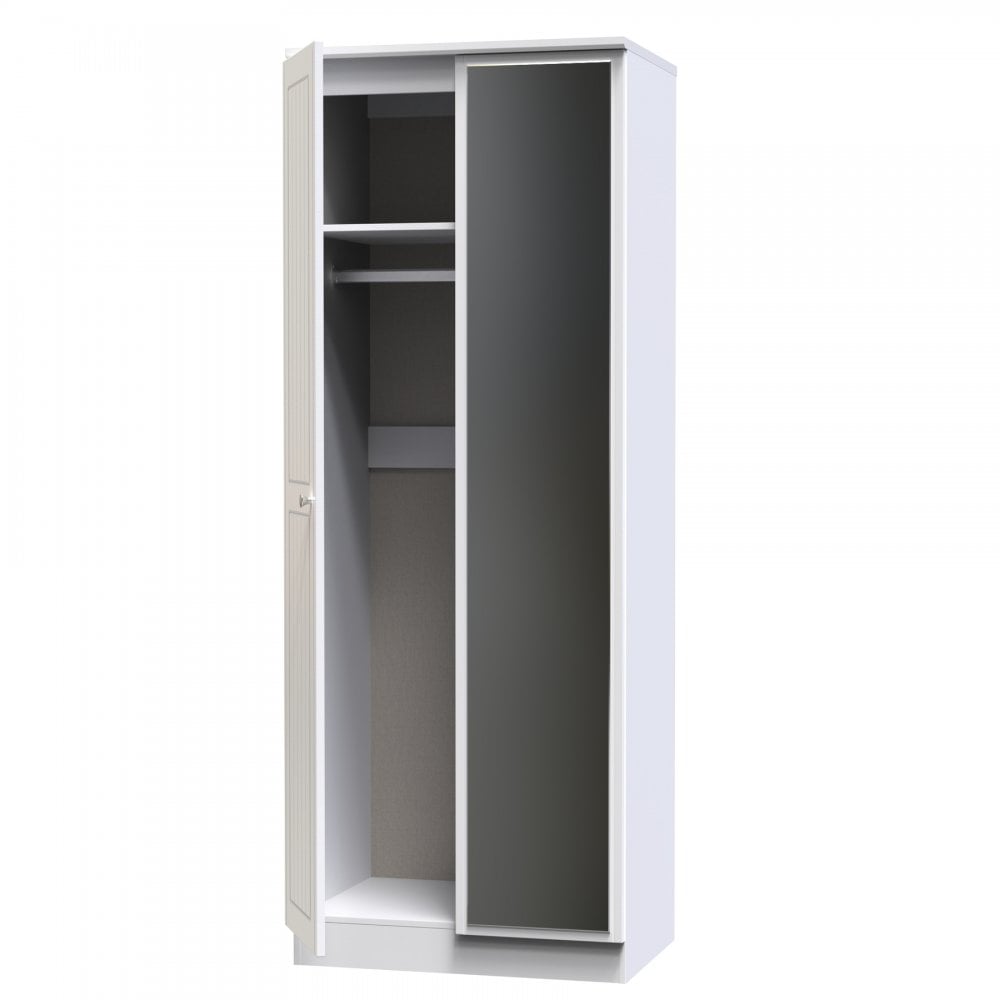 Mila 2 Door Mirrored Wardrobe