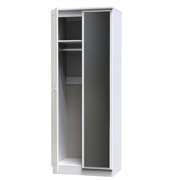 Mila 2 Door Mirrored Wardrobe