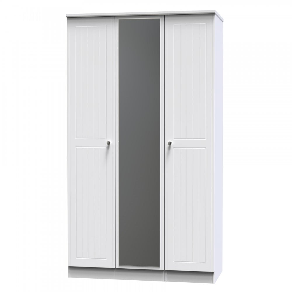 Mila Triple Door Mirrored Wardrobe