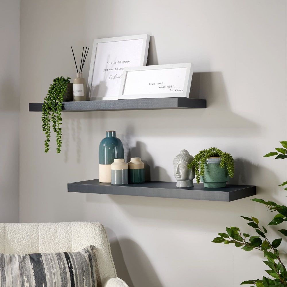 Pair of Cloud Floating Wall Shelves