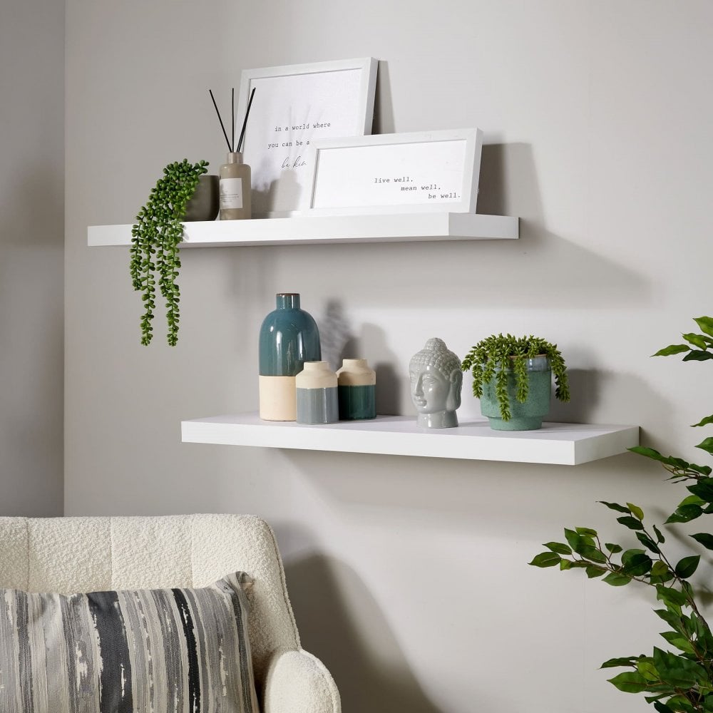 Pair of Cloud Floating Wall Shelves