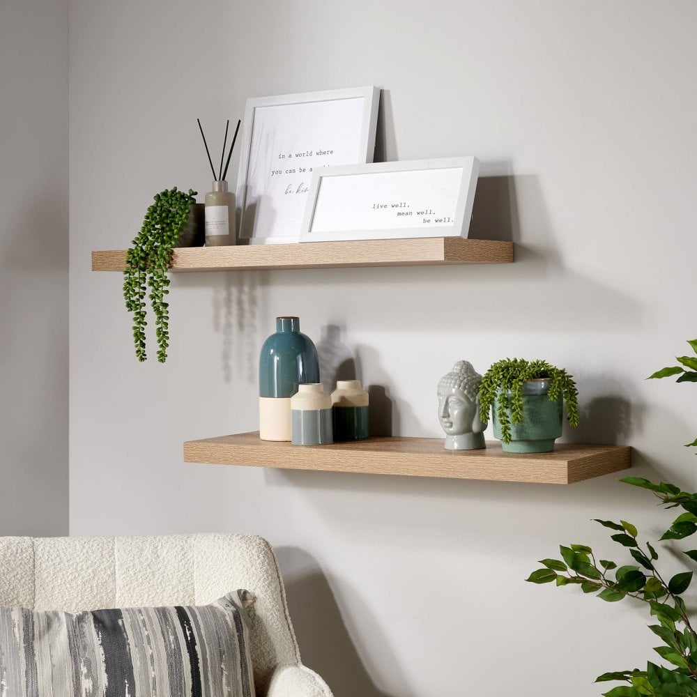 Pair of Cloud Floating Wall Shelves