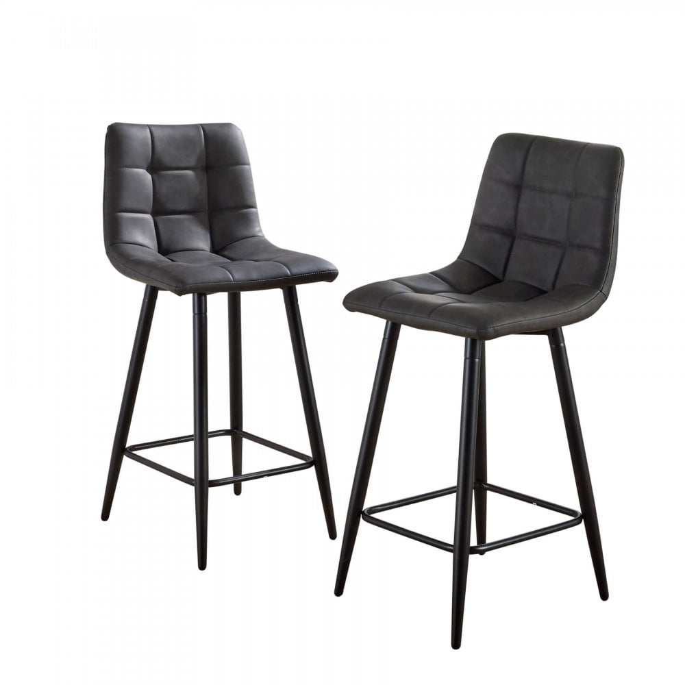 Galena Pair Bar Stools Grey