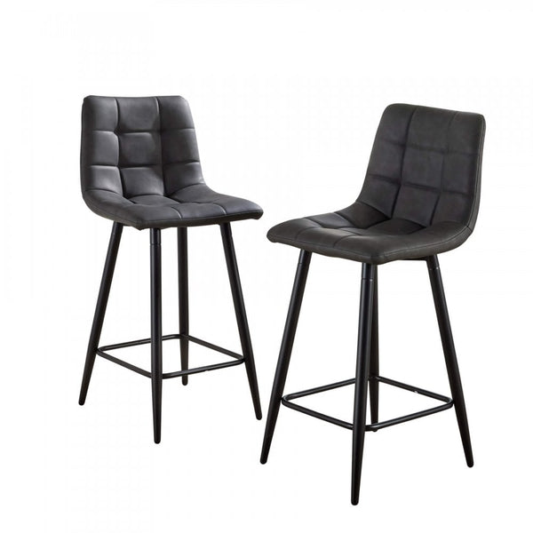 Galena Pair Bar Stools Grey