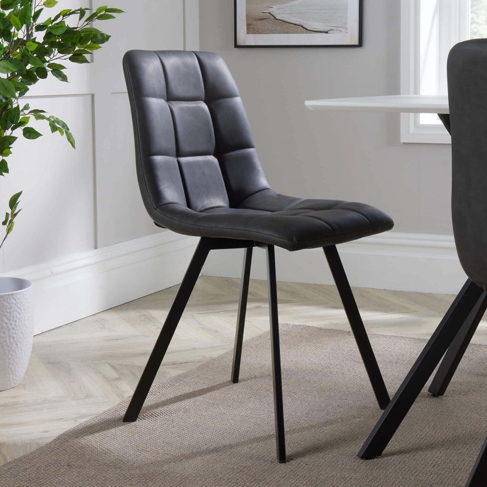 Luxor Dining Set & 4 Grey Chairs