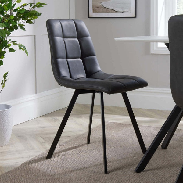 Luxor Dining Set & 4 Grey Chairs