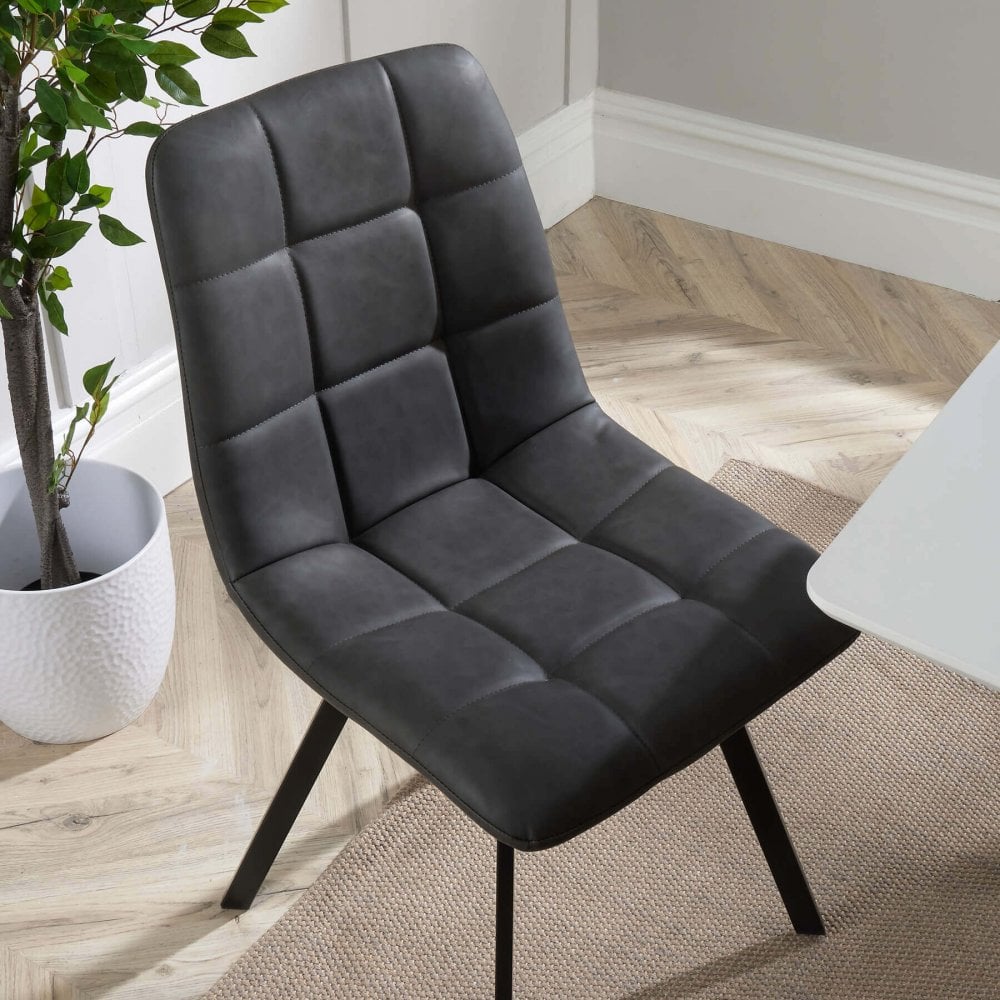 Luxor Dining Set & 4 Grey Chairs