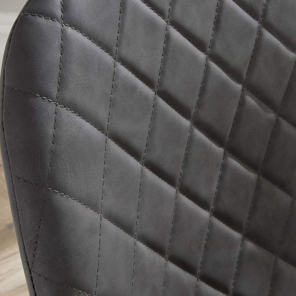 Anastasia Grey Pair of Dining Chairs