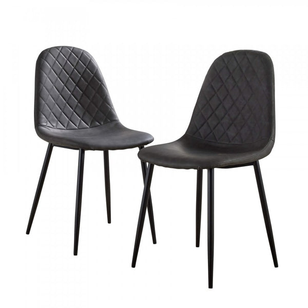 Anastasia Grey Pair of Dining Chairs