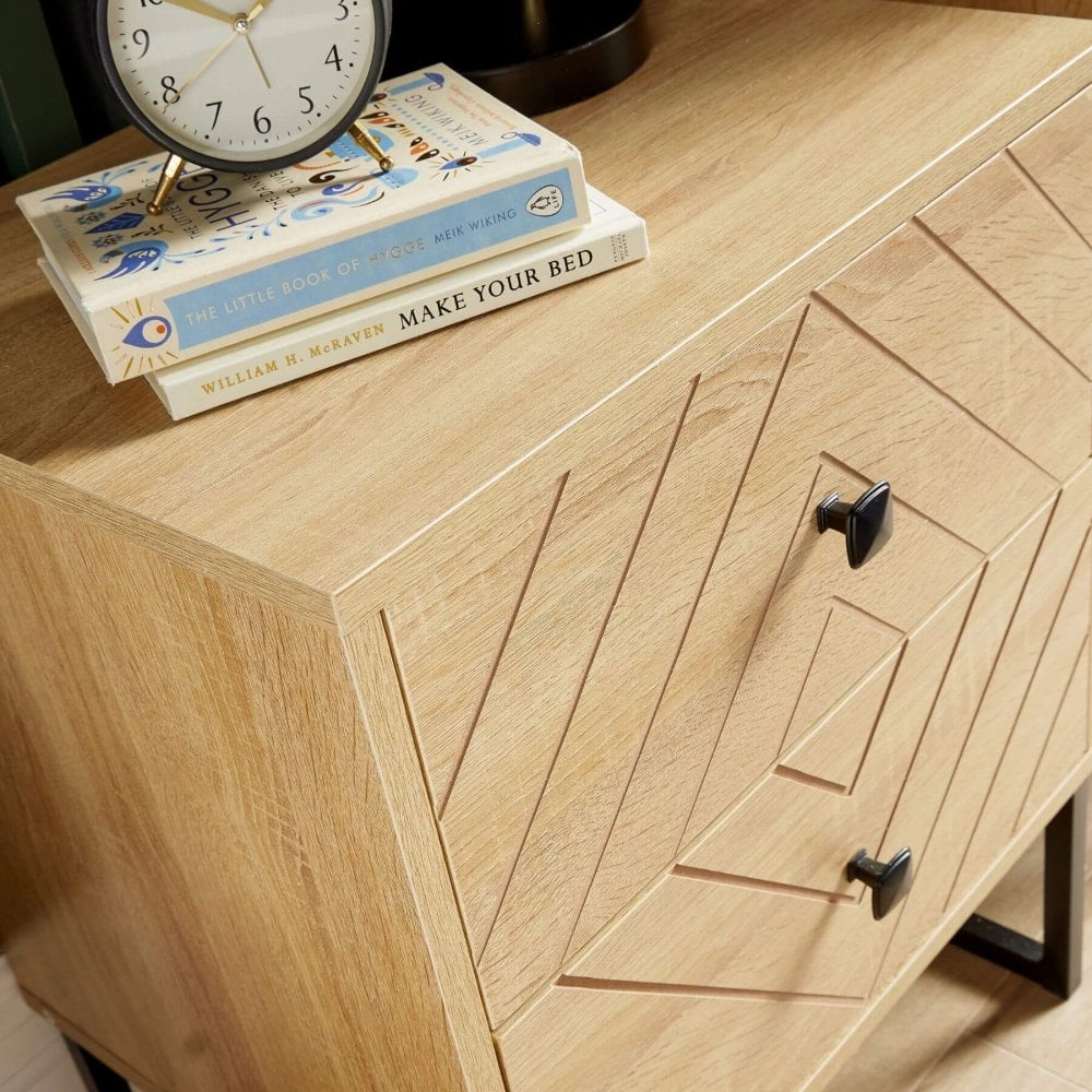 Aztec 2 Drawer Bedside
