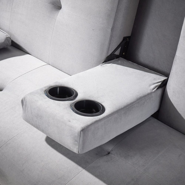 Luna Grey Velvet Sofa Bed