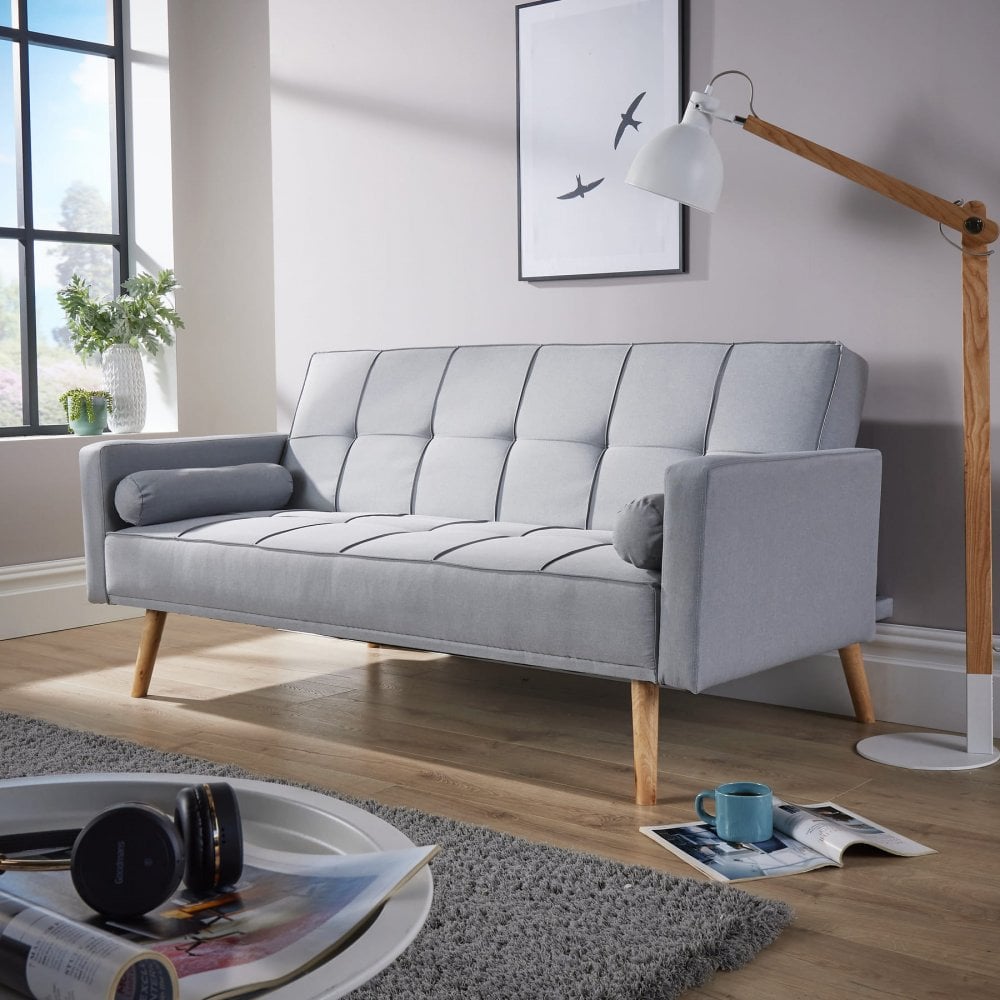 Eclipse Grey Linen Sofa Bed