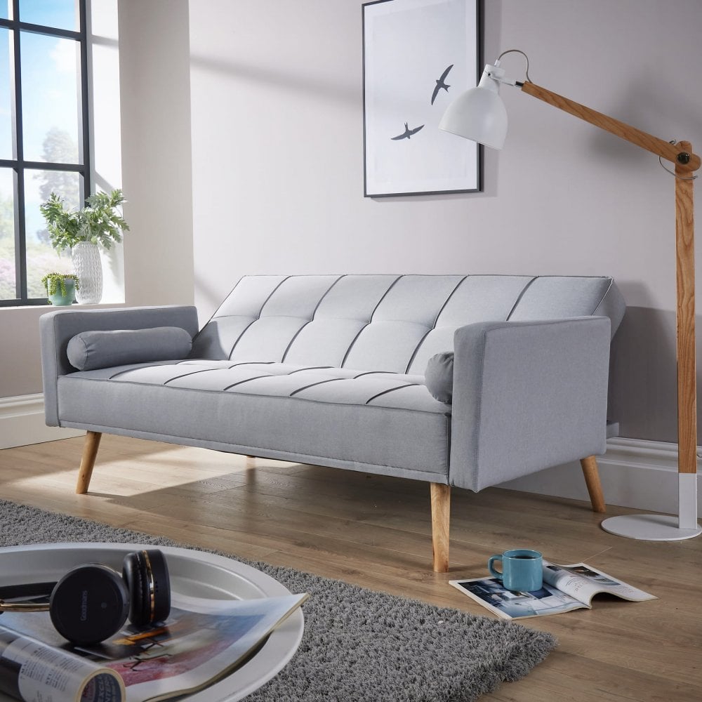 Eclipse Grey Linen Sofa Bed