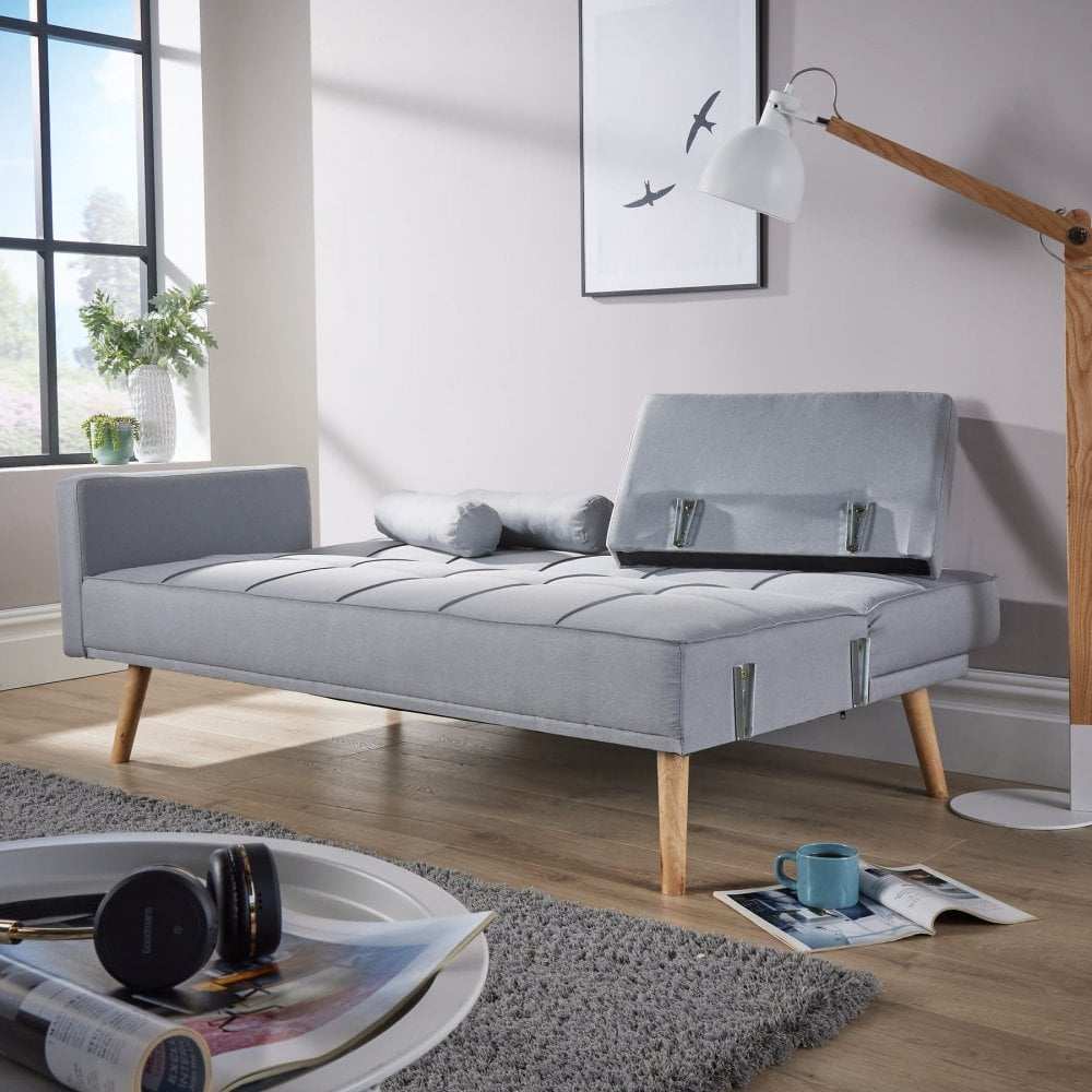 Eclipse Grey Linen Sofa Bed