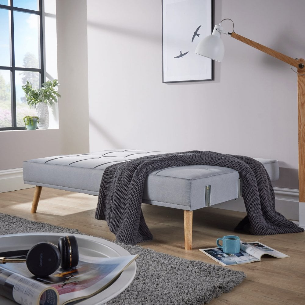 Eclipse Grey Linen Sofa Bed