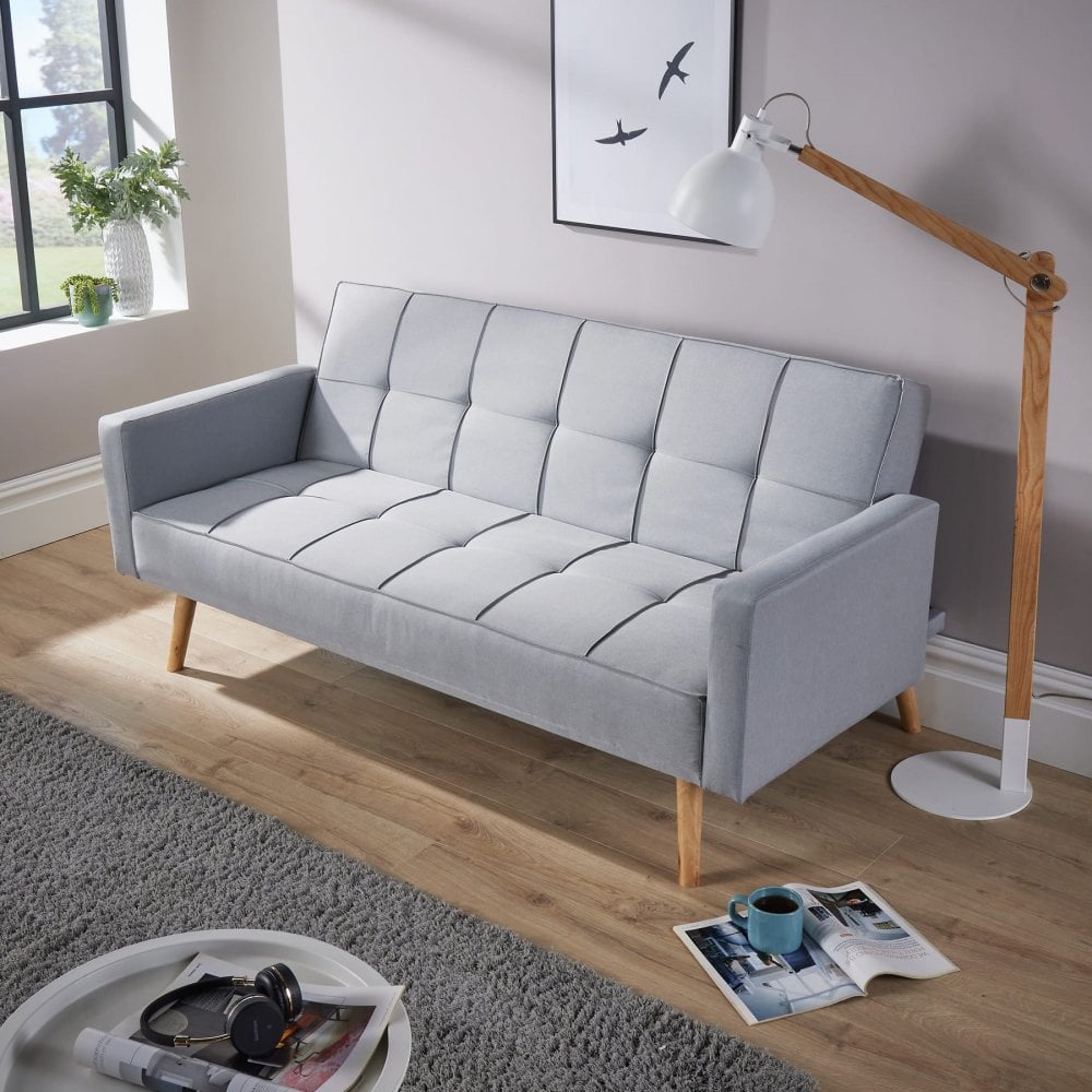 Eclipse Grey Linen Sofa Bed