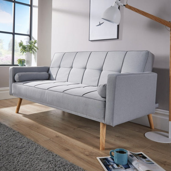 Eclipse Grey Linen Sofa Bed
