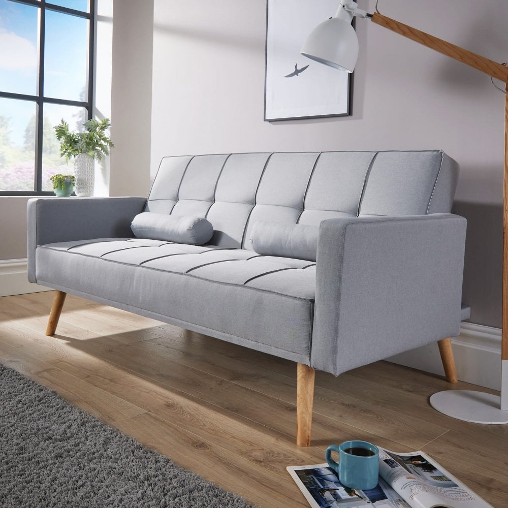 Eclipse Grey Linen Sofa Bed