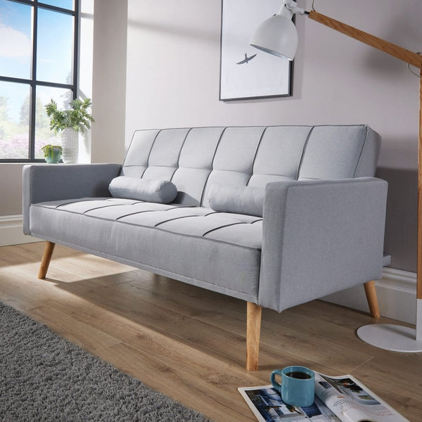 Eclipse Grey Linen Sofa Bed