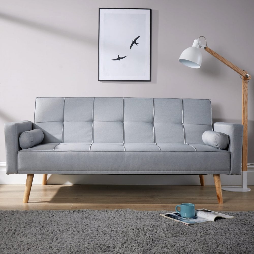 Eclipse Grey Linen Sofa Bed