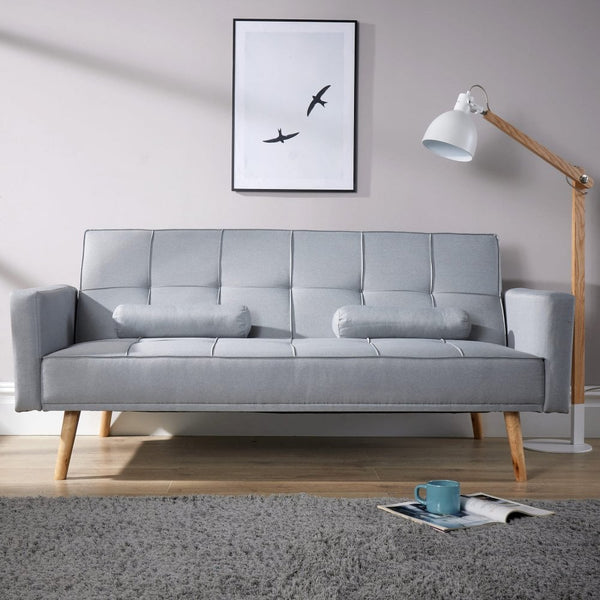 Eclipse Grey Linen Sofa Bed