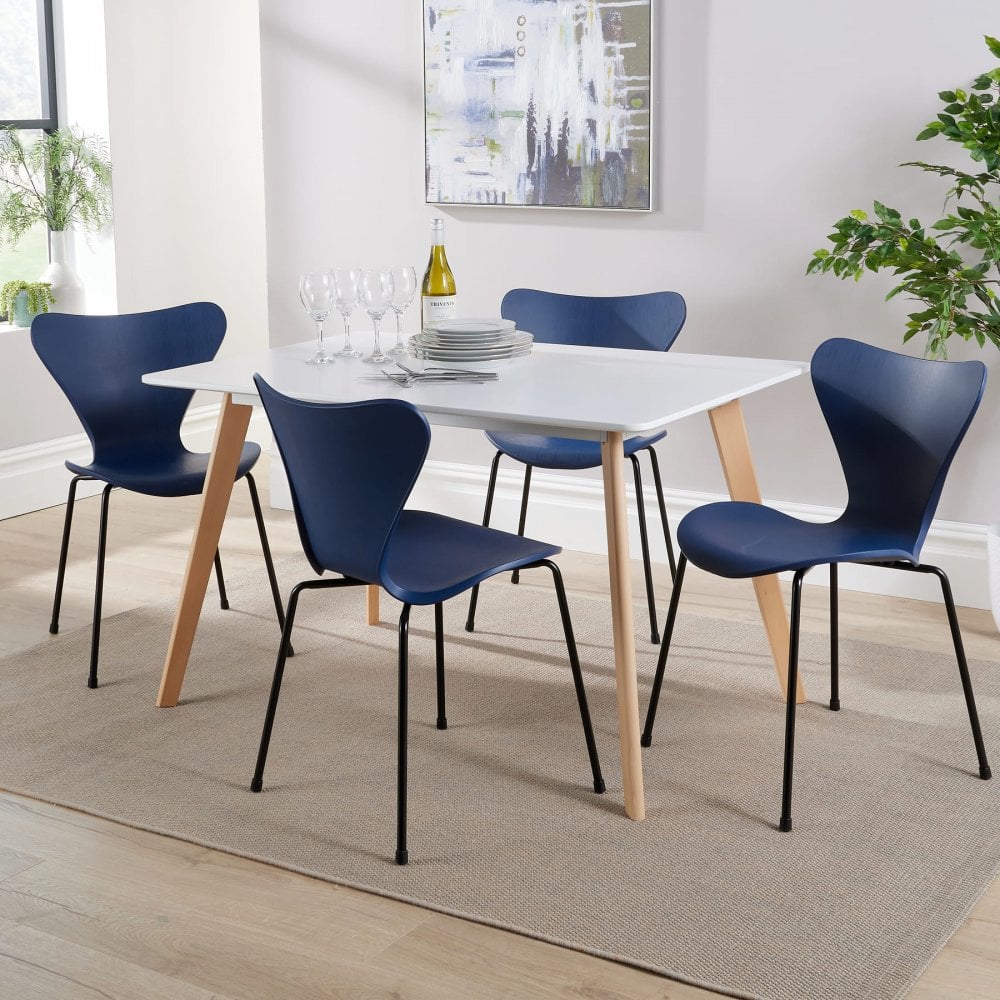 Fleur Dining Table & 4 Penny Chairs