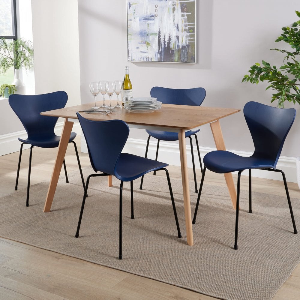 Rayna Dining Table & 4 Penny Chairs