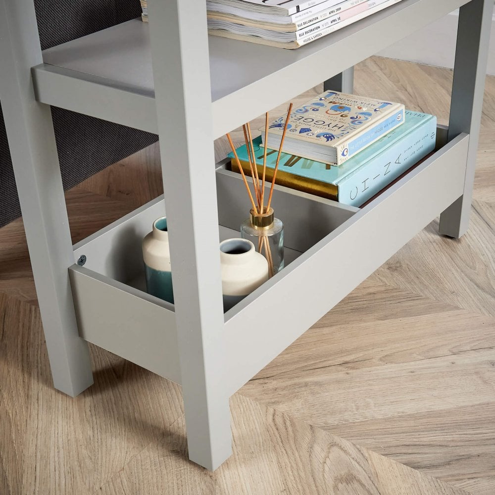 Avon Slim Side Table with Shelves