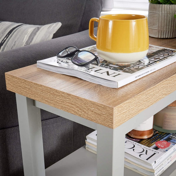 Avon Slim Side Table with Shelves