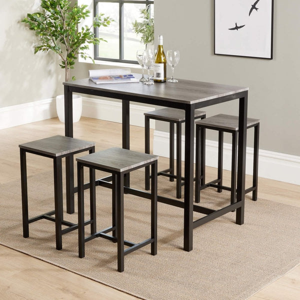 Nicosia Dining Table and Bar Stool Set