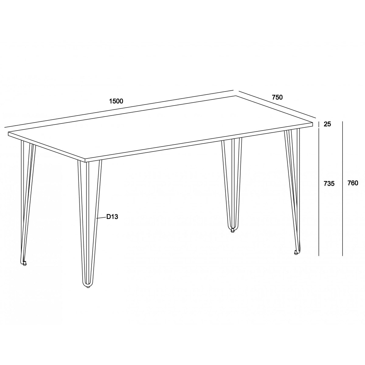 Henley Pine 150cm Dining Table