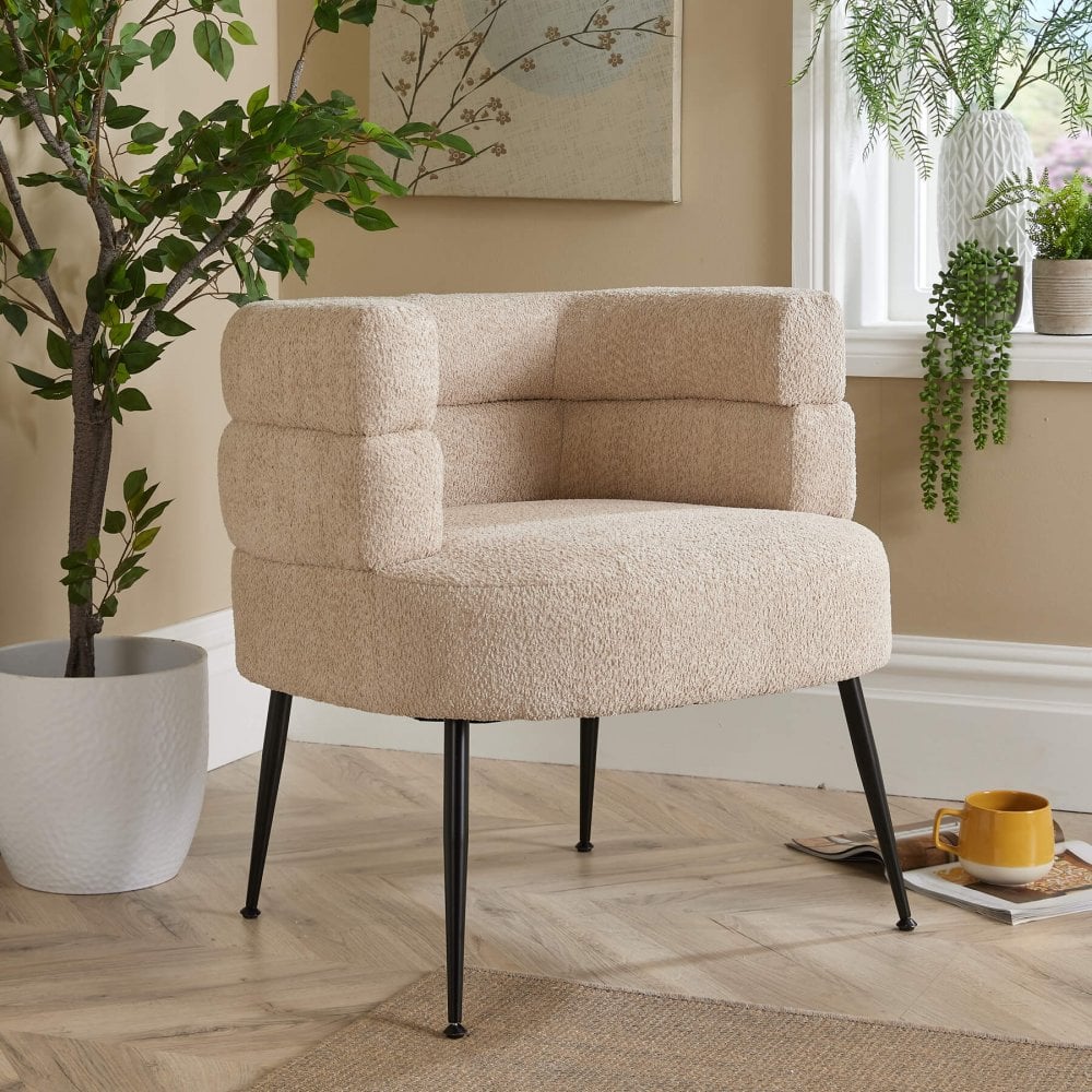 Teddy Fur Boucle Accent Chair