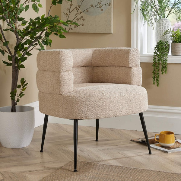 Teddy Fur Boucle Accent Chair